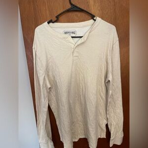 American Eagle Henley Cream Color Large